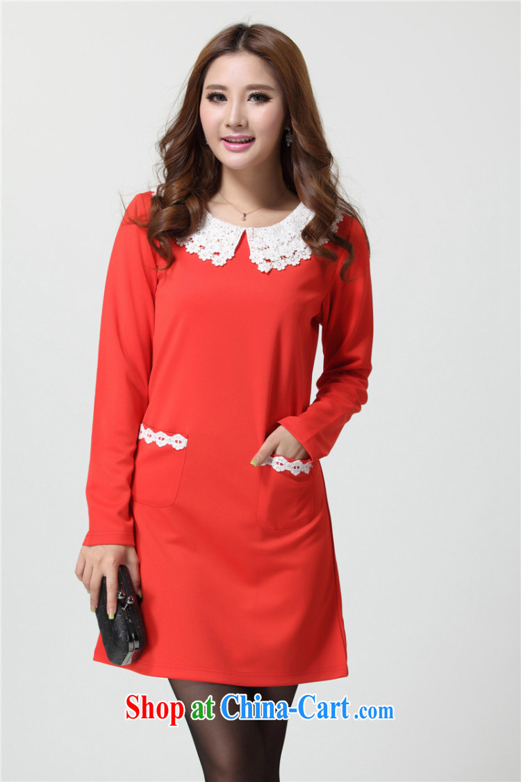 The NOS indeed XL long-sleeved lace lapel loose breathable graphics thin straight and pure cotton T shirts girls dresses D 9481 red 4 XL 180 - 200 Jack through pictures, price, brand platters! Elections are good character, the national distribution, so why buy now enjoy more preferential! Health