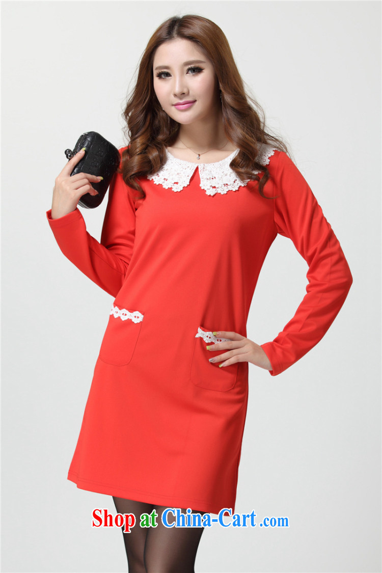 The NOS indeed XL long-sleeved lace lapel loose breathable graphics thin straight and pure cotton T shirts girls dresses D 9481 red 4 XL 180 - 200 Jack through pictures, price, brand platters! Elections are good character, the national distribution, so why buy now enjoy more preferential! Health