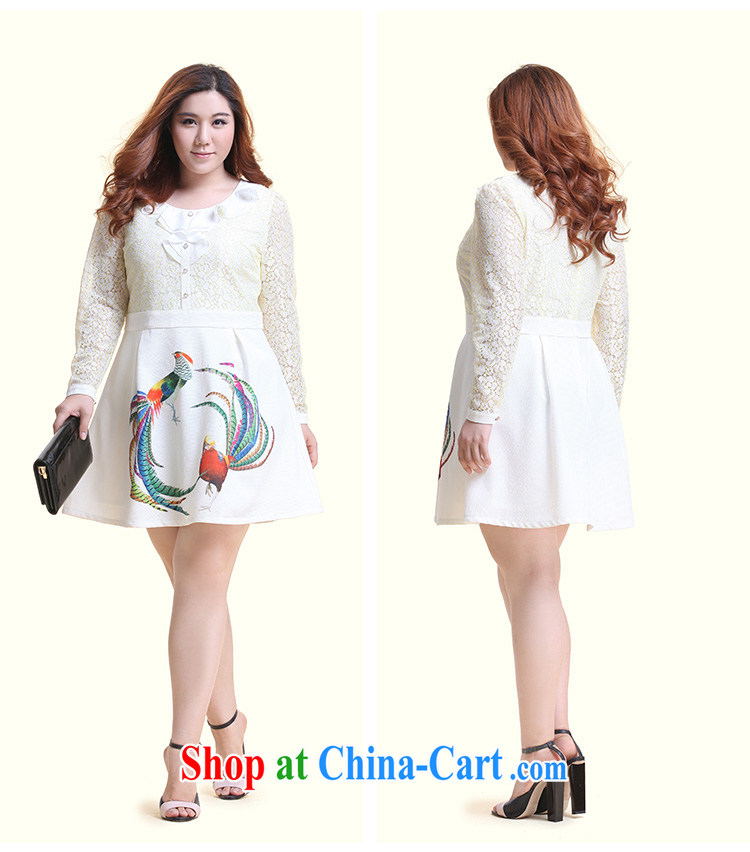 Slim Li Su-XL ladies' 2014 autumn and winter, the flouncing stamp lace short-sleeved The Beauty dress slim Li Su-XL female Q 5281 yellow XXXXL pictures, price, brand platters! Elections are good character, the national distribution, so why buy now enjoy more preferential! Health