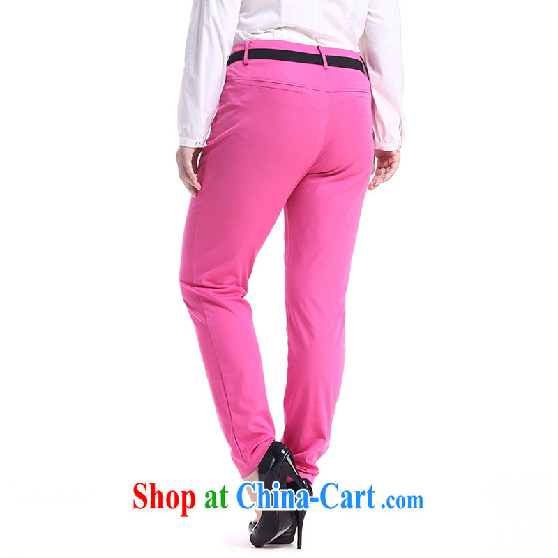 Slim Li-su fall 2014 with new, and indeed increase, female fat mm candy knocked color beauty castor pants Q of 5533 red XXL, slim Li-su, and shopping on the Internet