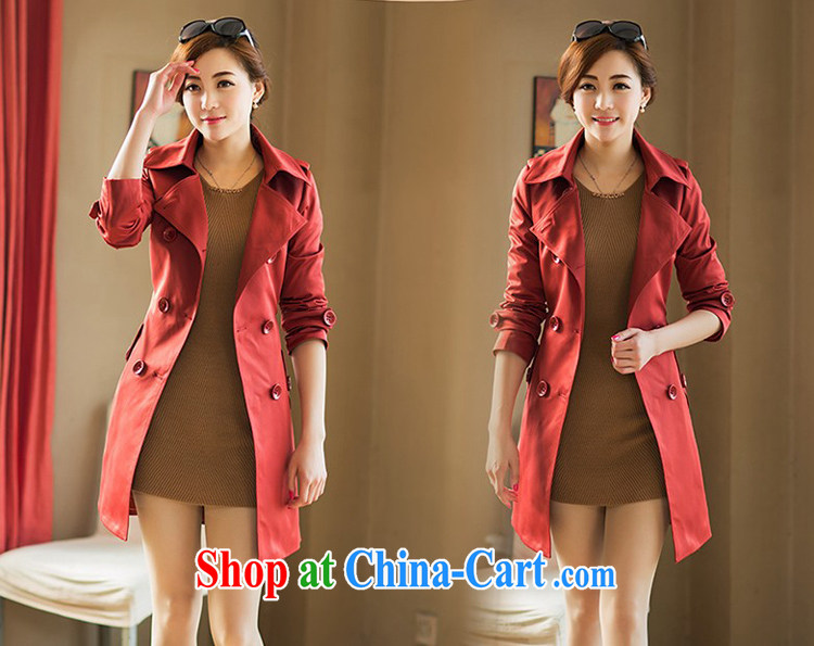 Yi Xuan, and autumn 2014 new Korean version the Code women's coats beauty double-long, wind jacket coat women 3028 big red XXXL pictures, price, brand platters! Elections are good character, the national distribution, so why buy now enjoy more preferential! Health