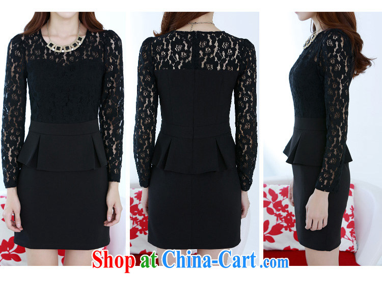 Constitution and the hypertrophy, fat, female 2015 spring new Korean version mm thick beauty graphics thin black-out poverty sexy lace graphics thin atmosphere long-sleeved dresses black 4XL 155 - 170 Jack pictures, price, brand platters! Elections are good character, the national distribution, so why buy now enjoy more preferential! Health