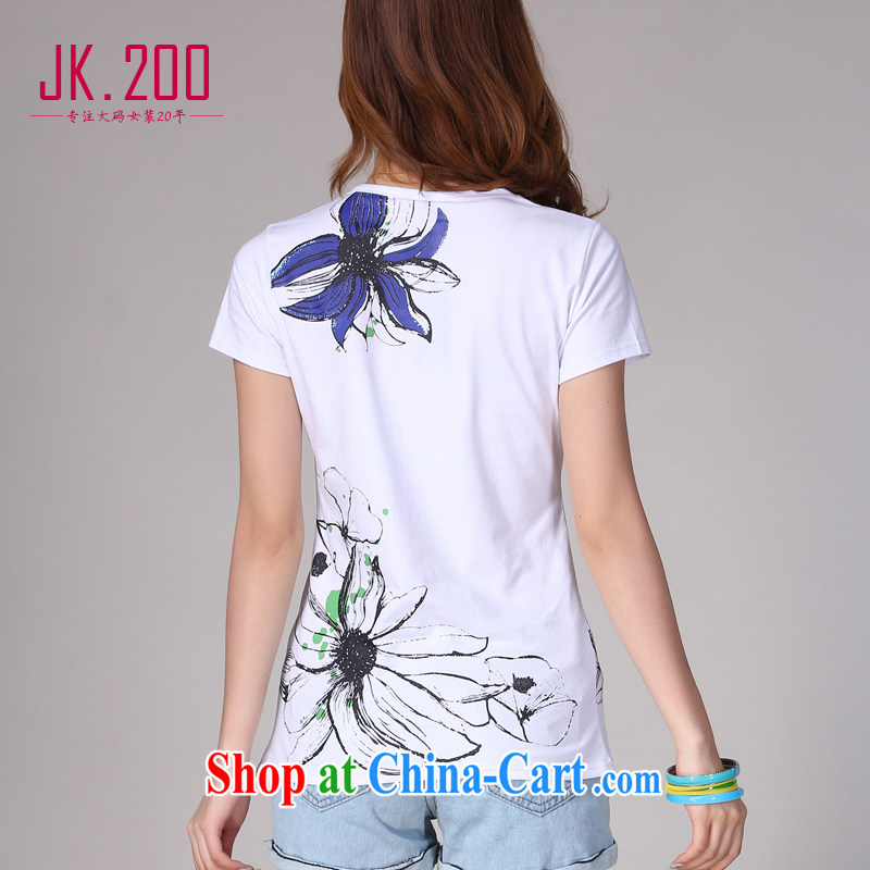 JK .,200 XL girls spring and summer with new thick MM relaxed short sleeved shirt T Korean fashion Y of 13,007 red 4 XL, JK .,200, shopping on the Internet