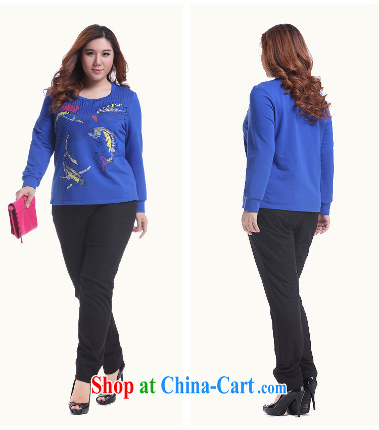 Slim Li-su fall 2014 new, XL girls thick mm round-collar fish-stamp manually, and Yi, who Q 5780 color blue L pictures, price, brand platters! Elections are good character, the national distribution, so why buy now enjoy more preferential! Health