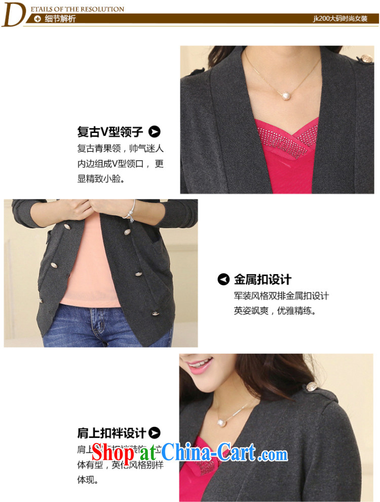 JK .,200 Spring and Autumn new, larger female decoration, graphics thin long-sleeved T-shirt knit sweater cardigan jacket MC 1430001 blue 4 XL pictures, price, brand platters! Elections are good character, the national distribution, so why buy now enjoy more preferential! Health