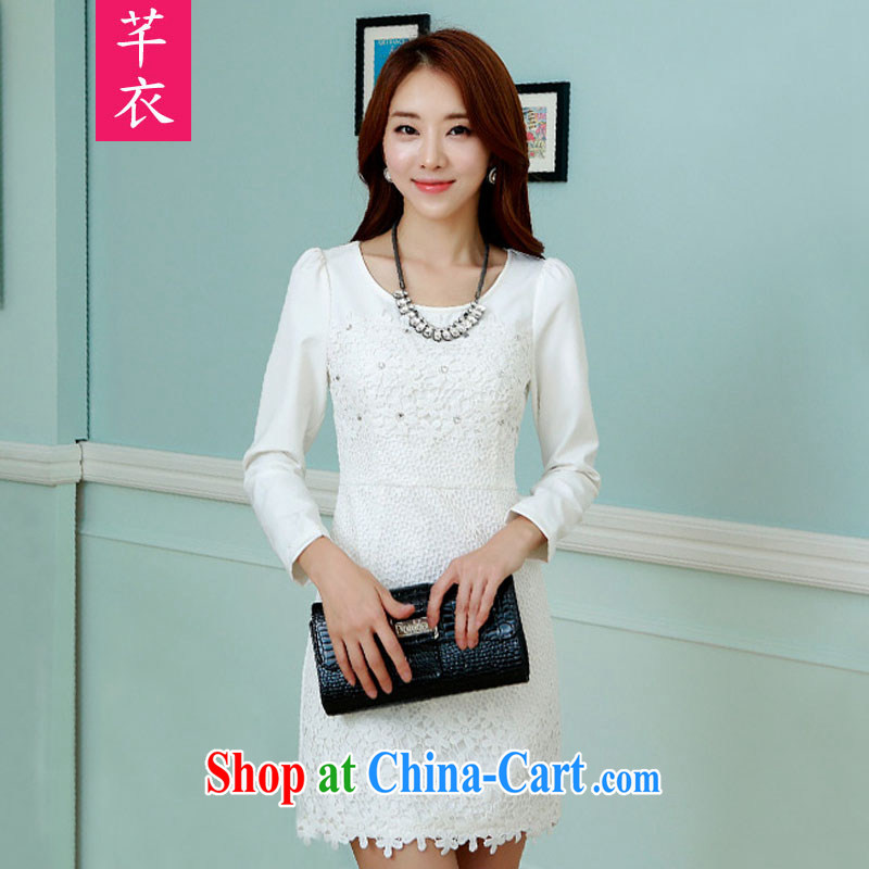 Constitution Yi fat people dress XL women 2015 new Korean flash drill decorated Openwork lace elegant sweet thick sister package and OL Sau San-yi black 2 XL 125 - 140 jack, constitution and clothing, and shopping on the Internet