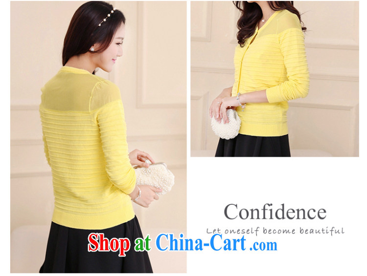 JK .,200 Spring and Autumn new larger female Korean version, long-sleeved sweater knit sweater cardigan jacket MC 1430002 yellow 4 XL pictures, price, brand platters! Elections are good character, the national distribution, so why buy now enjoy more preferential! Health