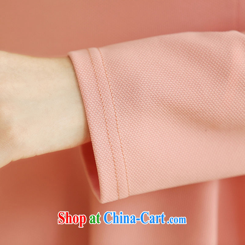 Morning would be 2015 spring New, and indeed increase, women mm thick lady long-sleeved beauty graphics thin dress solid color flouncing swing dress pink 5 XL recommendations 180 - 200 jack, morning, and shopping on the Internet