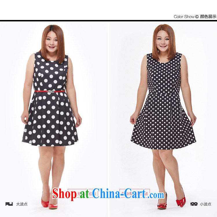 MsShe XL women summer 2015 new thick mm sleeveless round neck wave point vest dresses 7470 small wave 3 XL pictures, price, brand platters! Elections are good character, the national distribution, so why buy now enjoy more preferential! Health