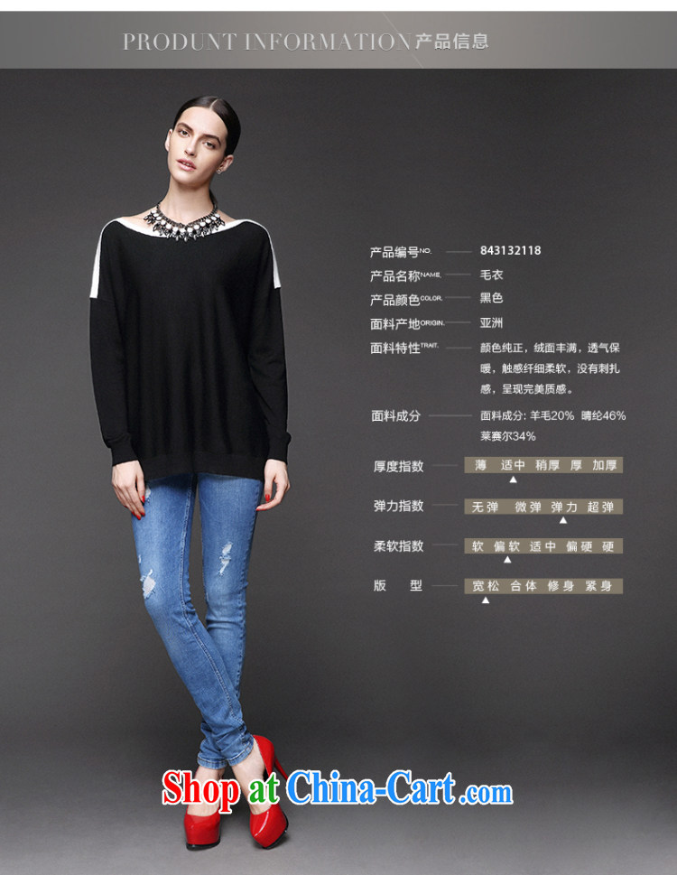 The wheat high-end large Code women fall 2014 with new thick mm Lok shoulder cuff black-and-white spell sweater 843132118 black XL pictures, price, brand platters! Elections are good character, the national distribution, so why buy now enjoy more preferential! Health
