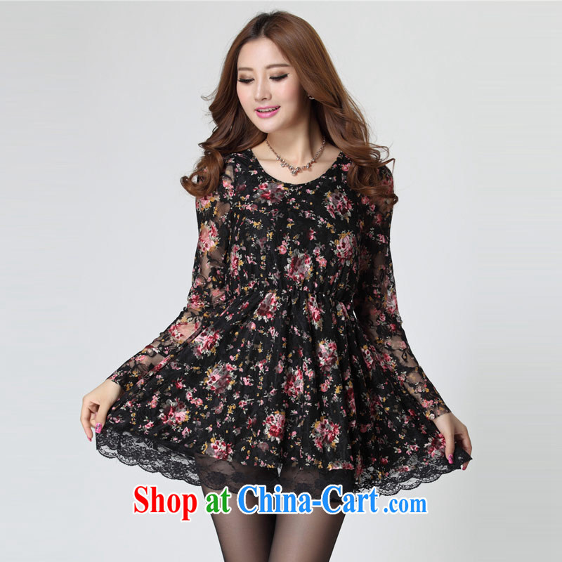 Thin (NOS) summer the Code women web yarn cuff loose video thin retro pregnant snow woven dresses floral skirt D 9721 black suit XL 4 190 Jack the following through, thin (NOS), online shopping