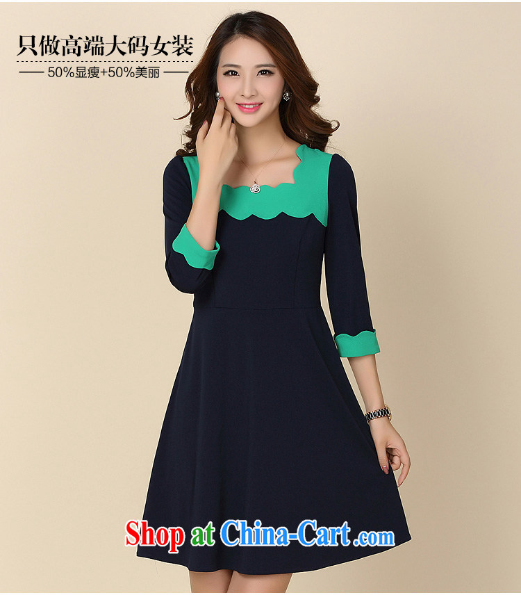 cheer for thick MM autumn is new, the 2014 code female sweet petal collar thick sister graphics thin 7 cuff dress, the 2218 royal blue 5 XL pictures, price, brand platters! Elections are good character, the national distribution, so why buy now enjoy more preferential! Health