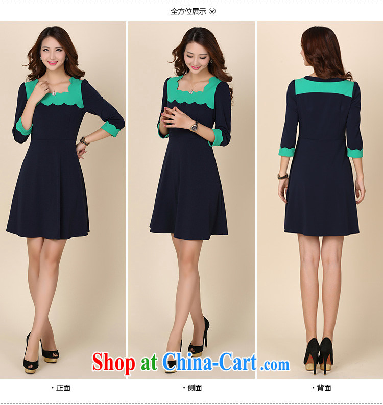 cheer for thick MM autumn is new, the 2014 code female sweet petal collar thick sister graphics thin 7 cuff dress, the 2218 royal blue 5 XL pictures, price, brand platters! Elections are good character, the national distribution, so why buy now enjoy more preferential! Health