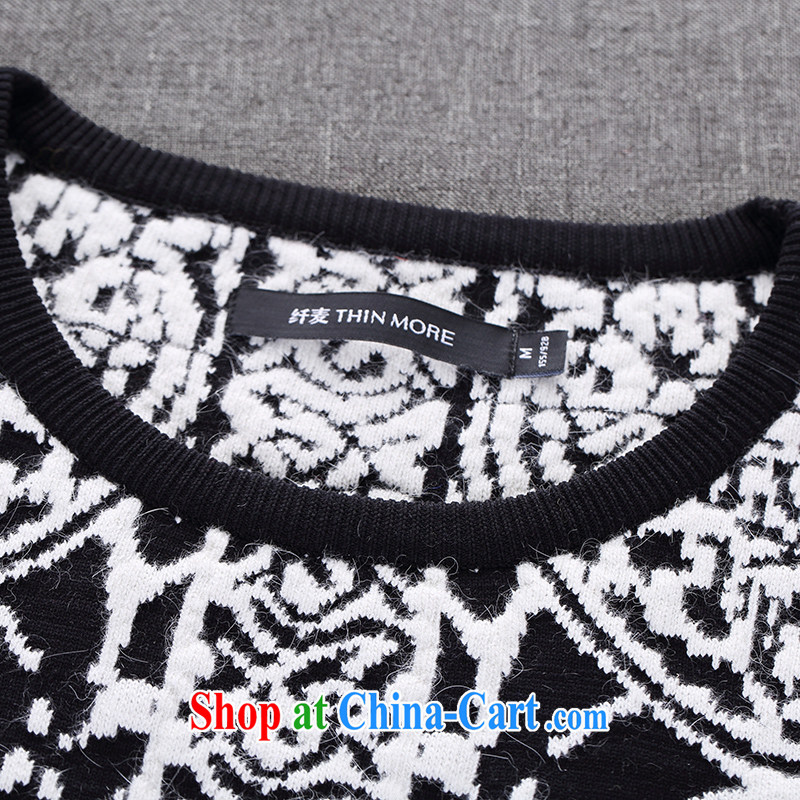 The wheat high-end large Code women fall 2014 with new expertise in Europe and MM antique stamp sweater 843132123 black-and-white 2XL, former Yugoslavia, Mak, and shopping on the Internet
