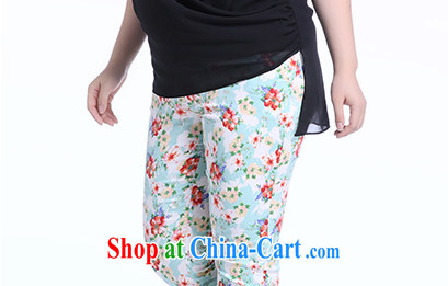 Slim LI Sau 2014 summer new XL women mm thick beauty flowers stamp pattern castor pants 7 pants Q 5057 blue XXXXXL pictures, price, brand platters! Elections are good character, the national distribution, so why buy now enjoy more preferential! Health