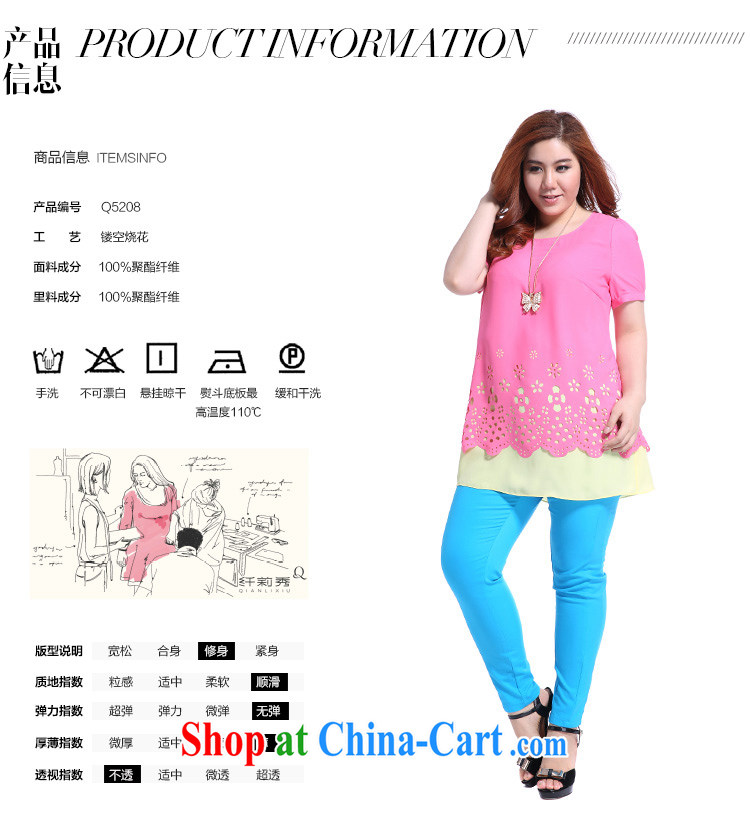Slim LI Sau 2014 summer new, larger women mm thick collision Color language Empty burning flower long leave of two part snow woven shirts Q of 5208 red XL pictures, price, brand platters! Elections are good character, the national distribution, so why buy now enjoy more preferential! Health