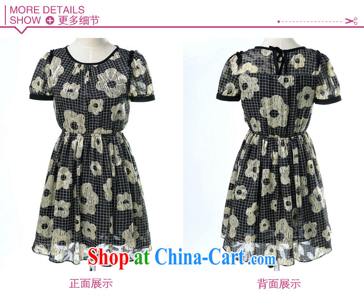 Constitution and clothing increased, ladies casual dress 2015 thick sister new tartan flowers cut flowers fashion style dress with elastic band for a video thin lady short skirt black L pictures, price, brand platters! Elections are good character, the national distribution, so why buy now enjoy more preferential! Health