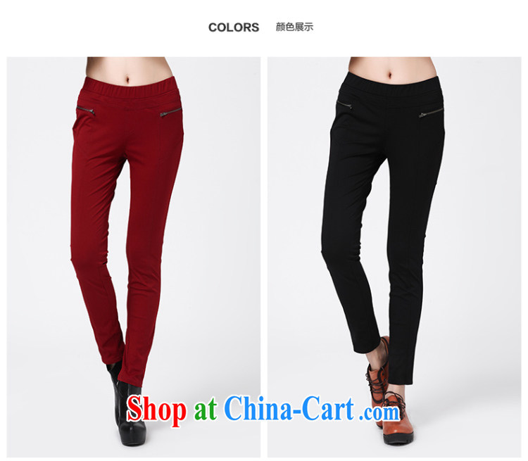 Water Fall at the new Korean solid Beauty Salon trousers larger female video skinny legs pants S QW 14 3538 wine red XXL pictures, price, brand platters! Elections are good character, the national distribution, so why buy now enjoy more preferential! Health
