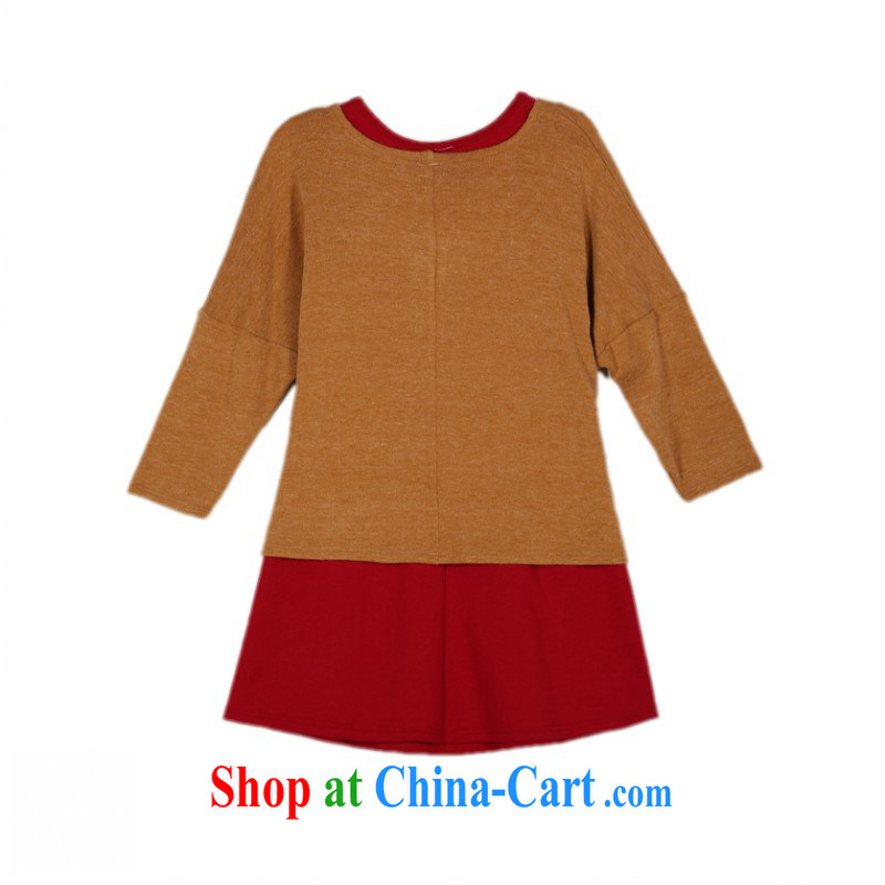 The delivery package mail as soon as possible, focusing on girls XL two-piece dresses bat long-sleeved T-shirt knit vest skirt solid red, solid red 4 XL approximately 165 - 180 jack, constitution, Jacob (QIANYAZI), the Code women, shopping on the Internet