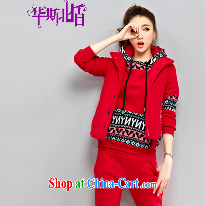 2014 fall and winter new jacket, the lint-free cloth thick sweater Kit female casual female Korean version of the greater code sweater 3-Piece red XXL, China, North shields, and shopping on the Internet