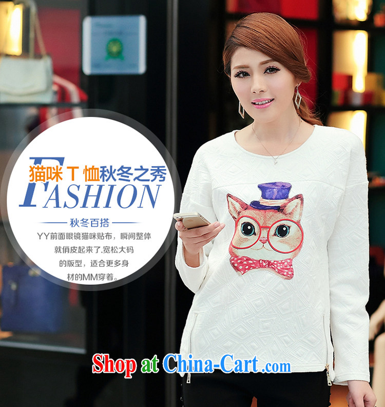 Mephidross economy honey, Autumn 2014 the new Korean version on the younger sister, female cartoon long-sleeved shirt T girls T-shirt 1701 large white code 5 XL pictures, price, brand platters! Elections are good character, the national distribution, so why buy now enjoy more preferential! Health