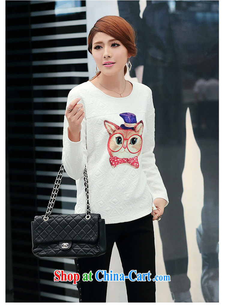 Mephidross economy honey, Autumn 2014 the new Korean version on the younger sister, female cartoon long-sleeved shirt T girls T-shirt 1701 large white code 5 XL pictures, price, brand platters! Elections are good character, the national distribution, so why buy now enjoy more preferential! Health
