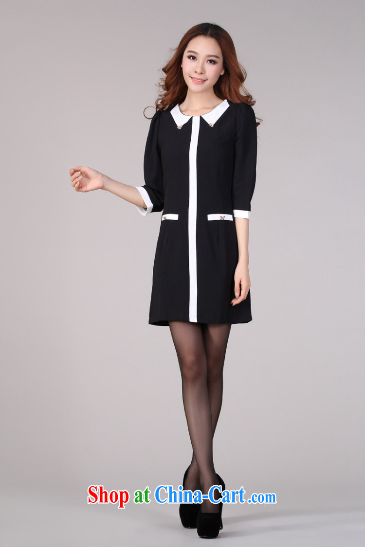 Loved spring new Korean professional graphics thin 7 cuff thick MM larger female dresses 105 XXXL pictures, price, brand platters! Elections are good character, the national distribution, so why buy now enjoy more preferential! Health