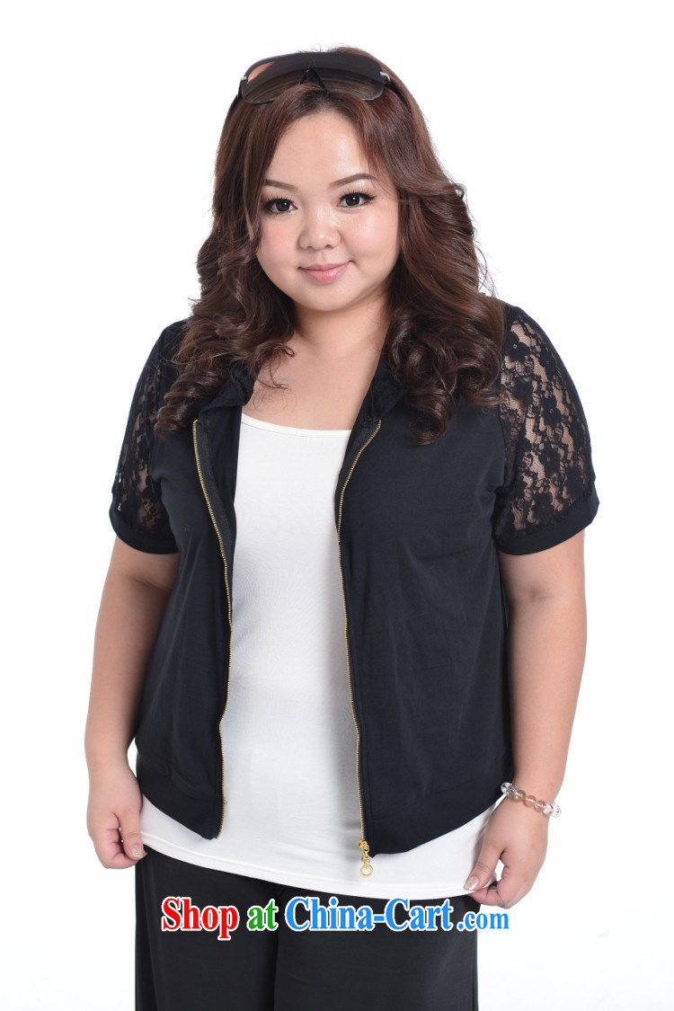 NOS larger female fat people lace sunscreen breathable 100 ground graphics thin short-sleeve lapel cardigan casual jacket A 5511 black 4XL 180 - 210 Jack pictures, price, brand platters! Elections are good character, the national distribution, so why buy now enjoy more preferential! Health