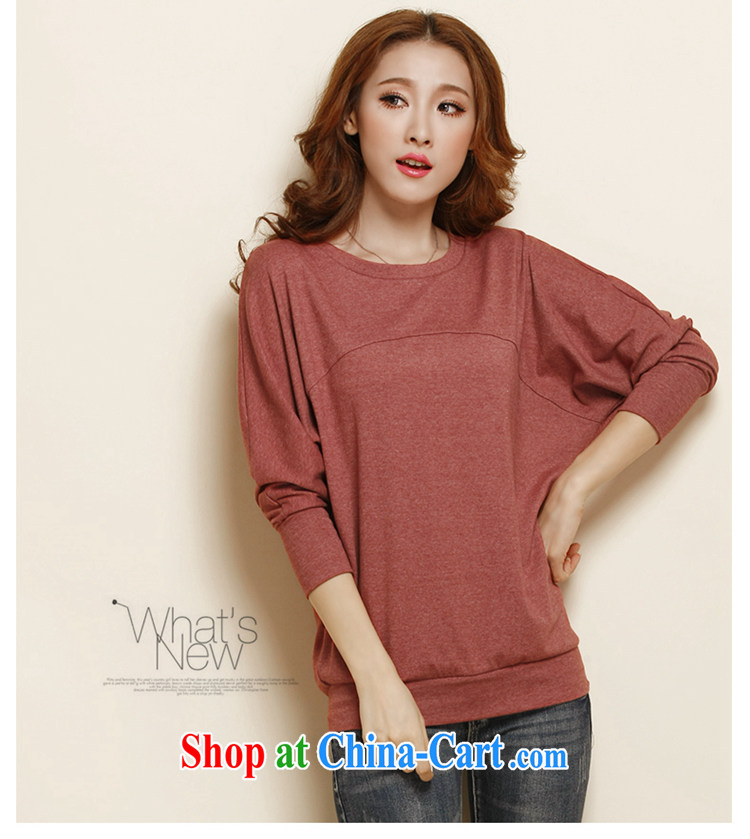 ZORMO Korean female autumn and winter, bat sleeves with the code Solid shirt thick mm and indeed XL T-shirt rusty red 5 XL pictures, price, brand platters! Elections are good character, the national distribution, so why buy now enjoy more preferential! Health