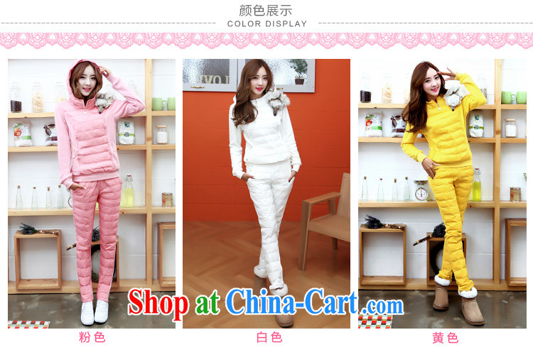 2014 fall and winter new sweater stitching feather cotton two-piece uniforms trousers Kit pink XXL pictures, price, brand platters! Elections are good character, the national distribution, so why buy now enjoy more preferential! Health
