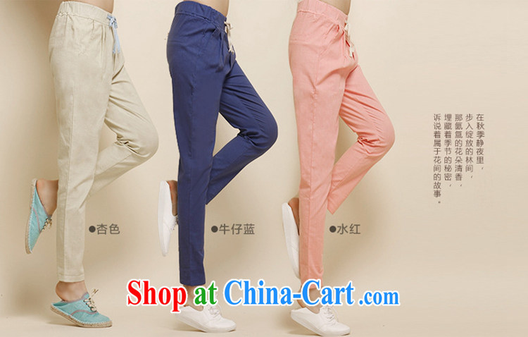 Lehman Ronnie lymalon fat people graphics thin spring 2015 new Korean version the Code women Beauty Fashion cotton the casual trousers Y 1126 apricot 5 XL pictures, price, brand platters! Elections are good character, the national distribution, so why buy now enjoy more preferential! Health