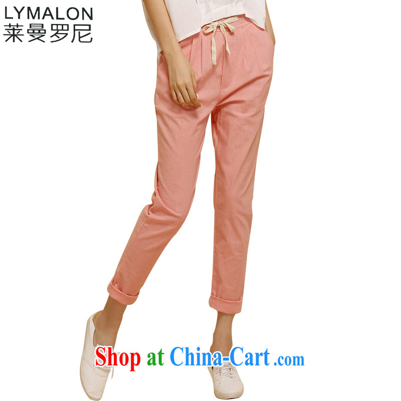 Lehman, lymalon, thick, thin graphics spring 2015 new Korean version of the greater Code women Beauty Fashion cotton the casual trousers Y 1126 apricot 5 XL, Lehman Ronnie (LYMALON), online shopping