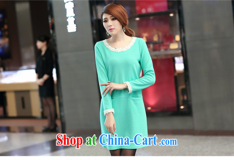 Staff of the fertilizer XL women mm thick early autumn 2014 new emphasis on sister aura long-sleeved video thin pencil skirt dresses S 2697 green 5 XL pictures, price, brand platters! Elections are good character, the national distribution, so why buy now enjoy more preferential! Health