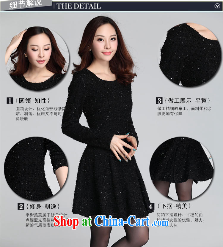 Loved spring new-waist long-sleeved lace thick mm and indeed XL women dress 3573 black XXXXL pictures, price, brand platters! Elections are good character, the national distribution, so why buy now enjoy more preferential! Health