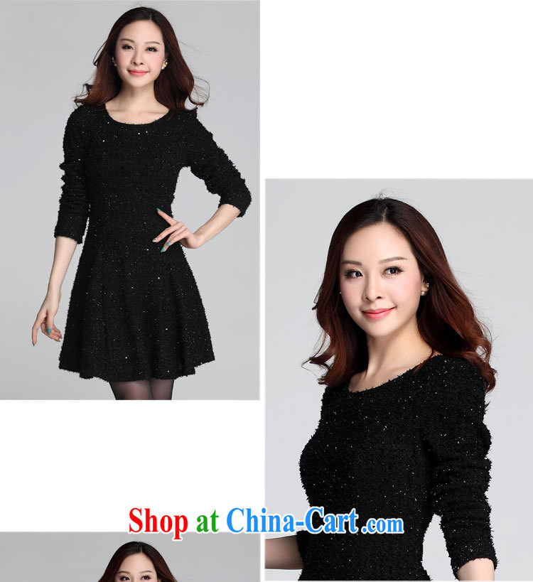 Loved spring new-waist long-sleeved lace thick mm and indeed XL women dress 3573 black XXXXL pictures, price, brand platters! Elections are good character, the national distribution, so why buy now enjoy more preferential! Health