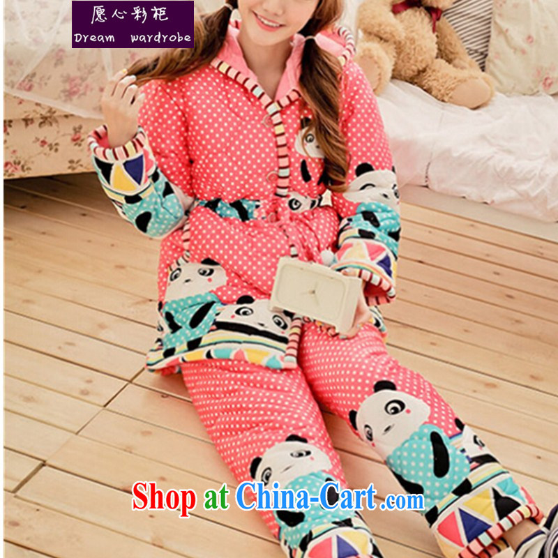 would like to heart Color cabinet 2014 winter pregnant women with lovely Panda ultra-soft cotton folder on a uniform thick pregnant women home service package by picture color XXL, wishes to heart Color cabinet, shopping on the Internet