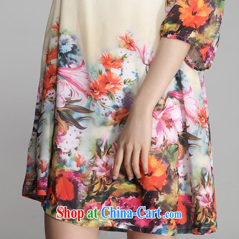 Alice Ho Miu Ling Nethersole maple 2015 spring and summer, fashion, long, large, female snow woven dresses 9521 #M white 3XL, maple, and shopping on the Internet