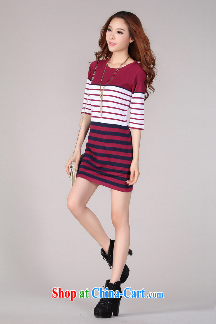 The delivery package as soon as possible by the hypertrophy, ladies dresses 2014 fall and winter decoration, package and Stripes knitted dress in solid cuff skirt sweater skirt red 4 XL approximately 155 - 170 Jack pictures, price, brand platters! Elections are good character, the national distribution, so why buy now enjoy more preferential! Health