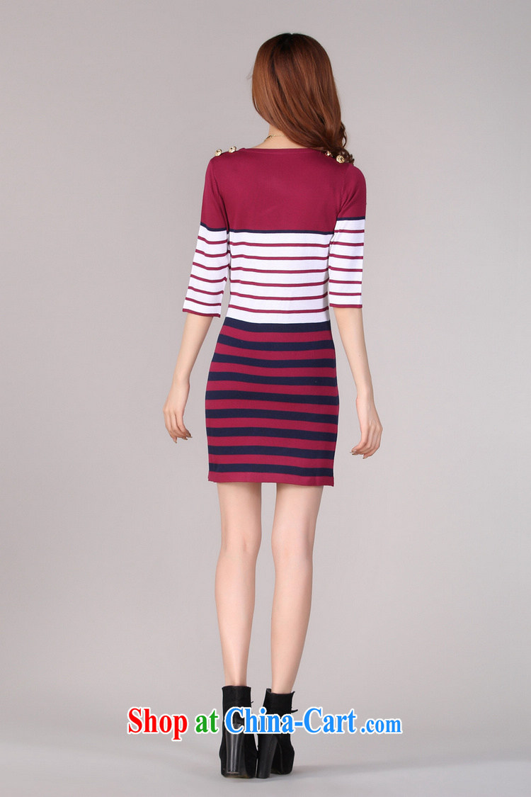 The delivery package as soon as possible by the hypertrophy, ladies dresses 2014 fall and winter decoration, package and Stripes knitted dress in solid cuff skirt sweater skirt red 4 XL approximately 155 - 170 Jack pictures, price, brand platters! Elections are good character, the national distribution, so why buy now enjoy more preferential! Health