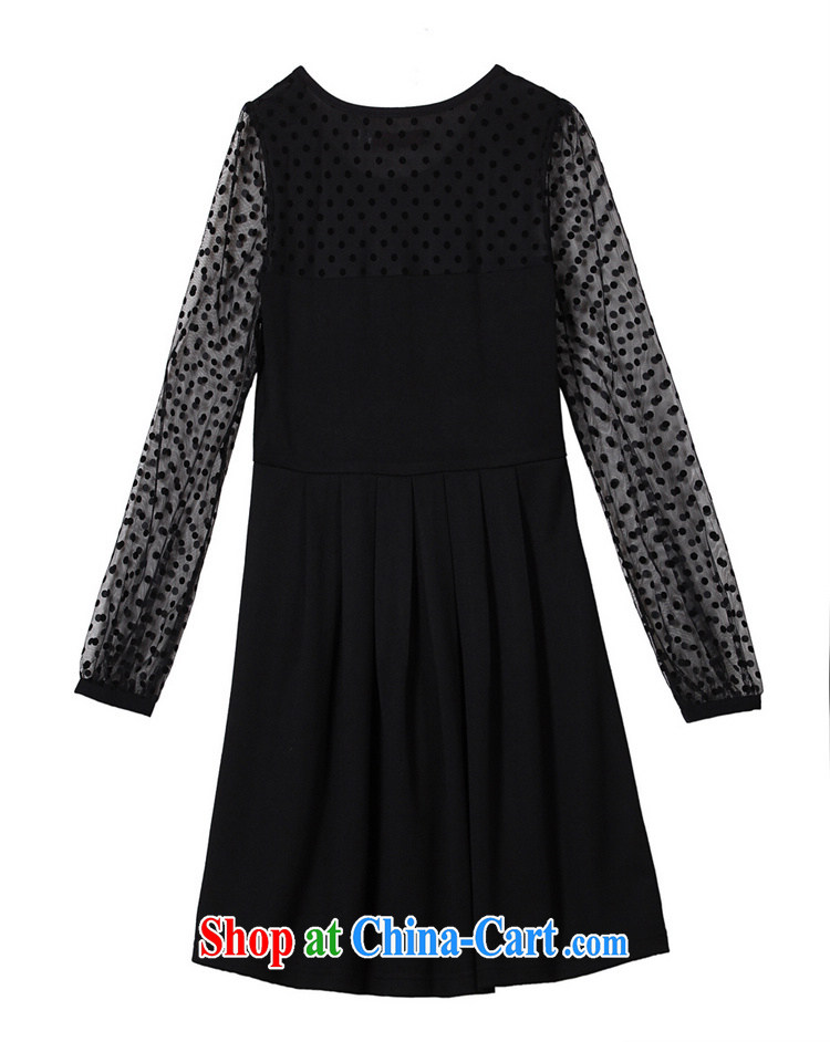 The delivery package as soon as possible-XL female OL dress mm thick and fat Black Point long-sleeved simple beauty Mrs dresses simple Black Elastic 4 XL approximately 185 - 205 Jack pictures, price, brand platters! Elections are good character, the national distribution, so why buy now enjoy more preferential! Health