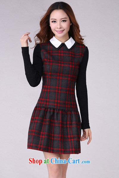 The delivery package mail as soon as possible, focusing on girls XL dresses Korean English style sub-roll collar long-sleeved short skirt video thin beauty larger OL a red 4 XL approximately 145 - 160 Jack pictures, price, brand platters! Elections are good character, the national distribution, so why buy now enjoy more preferential! Health