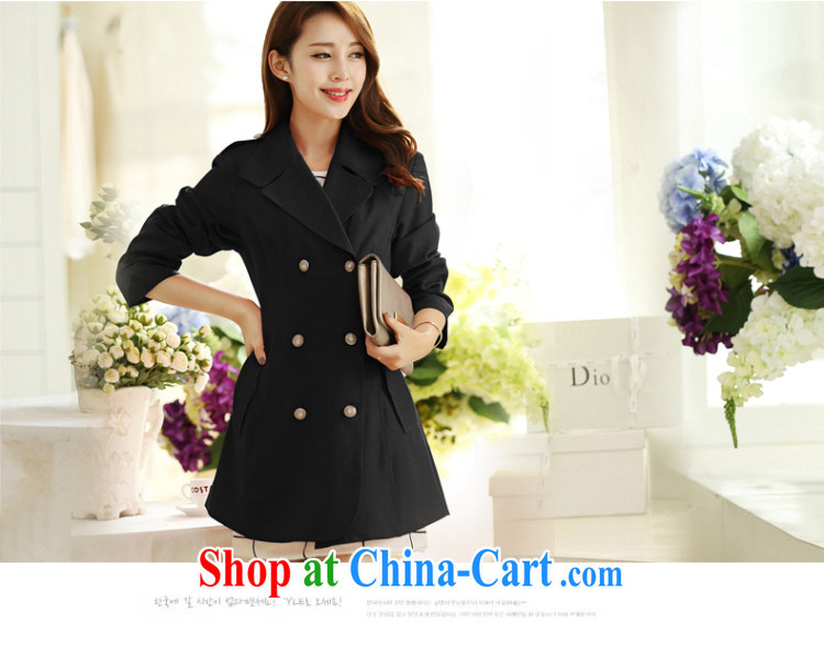 The ink marks spring 2015 new Korean version of the greater, female long-sleeved wind jacket thick mm beauty aura video thin double-long, female wind jacket black 5 XL (suitable for 180 - 200 jack) pictures, price, brand platters! Elections are good character, the national distribution, so why buy now enjoy more preferential! Health