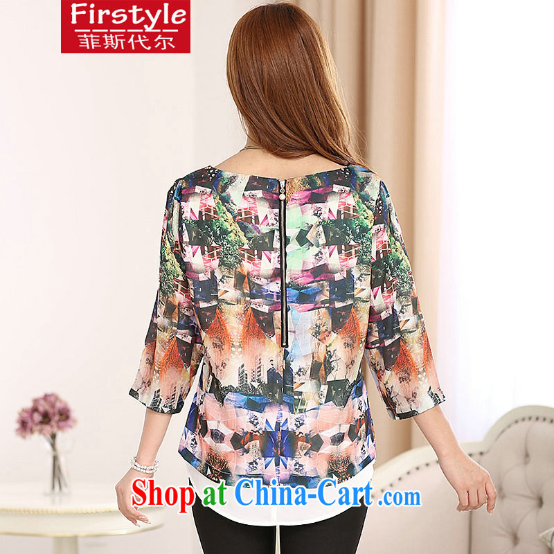 Firstyle fall 2014 with new, larger female Korean video thin 7 cuff round-collar stitching stamp snow woven shirts turquoise XL, Donald Rumsfeld, and, shopping on the Internet