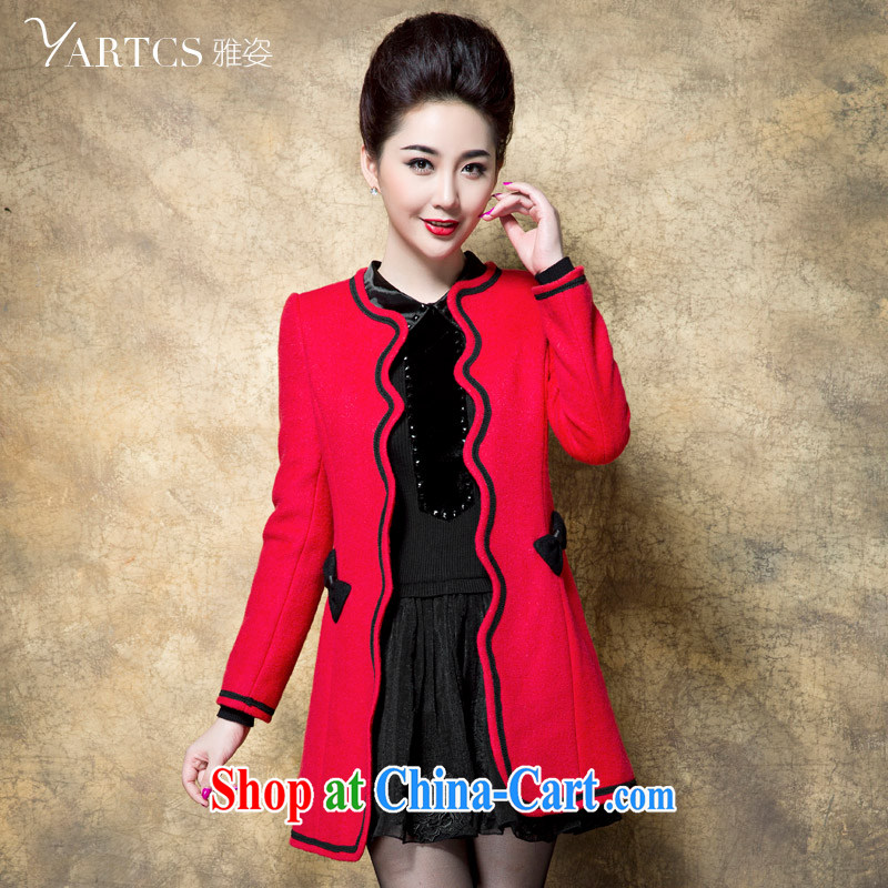 Jacob 2014 colorful larger women on T-shirt retro beauty, long, Autumn Installed? The jacket girls T-shirt A 5812 red 2 XL