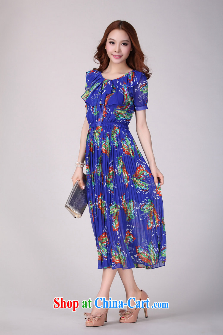 Constitution Yi XL dresses 2015 summer new bohemian floral long skirt exclusive stamp short-sleeved snow woven long skirt the code mm thick resort beach skirt orange spend 4 XL 155 - 170 Jack pictures, price, brand platters! Elections are good character, the national distribution, so why buy now enjoy more preferential! Health