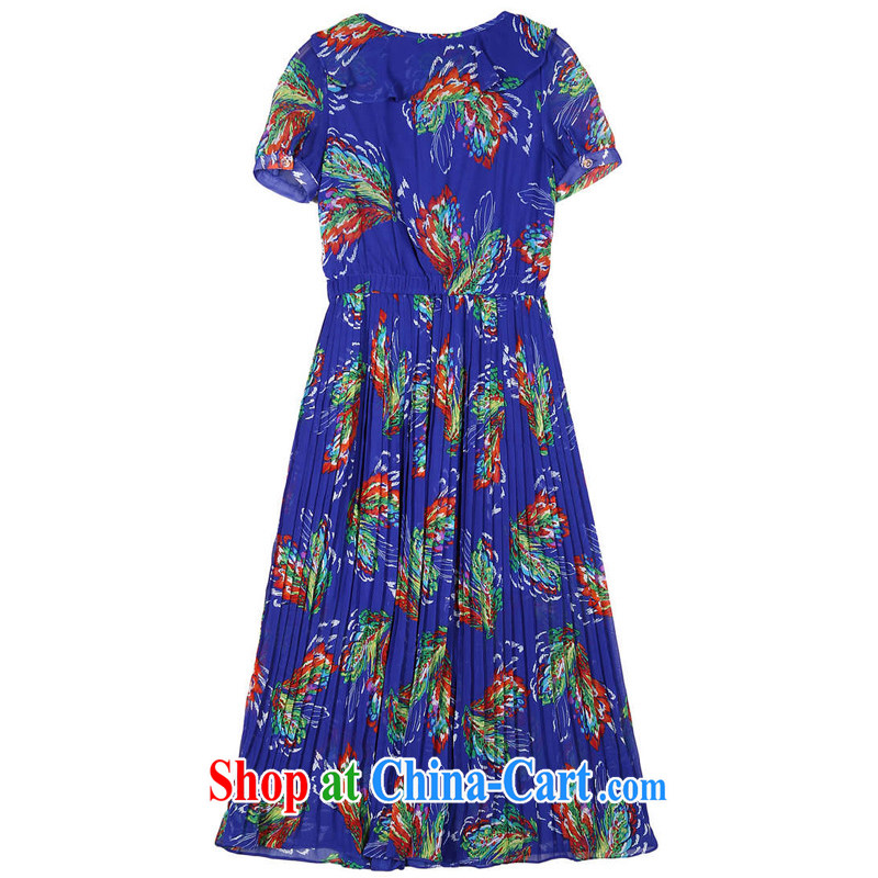 Constitution Yi XL dresses 2015 summer new bohemian floral long skirt high stamp duty short-sleeved snow woven long skirt the code mm thick resort beach skirt orange spend 4 XL 155 - 170 jack, constitution and clothing, and shopping on the Internet