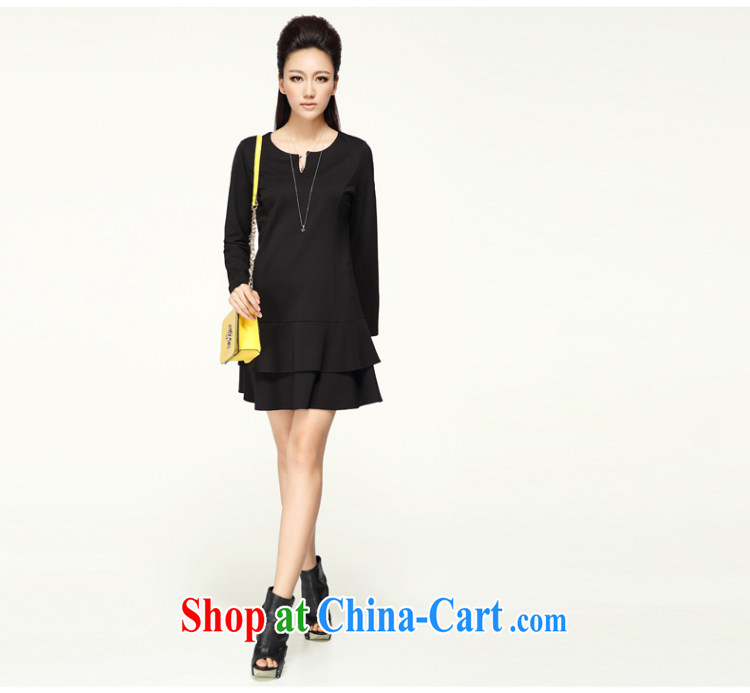 The Mak larger women fall 2014 with new thick mm stylish lady wood drill hook clip long-sleeved dresses 43,090 black 4 XL pictures, price, brand platters! Elections are good character, the national distribution, so why buy now enjoy more preferential! Health