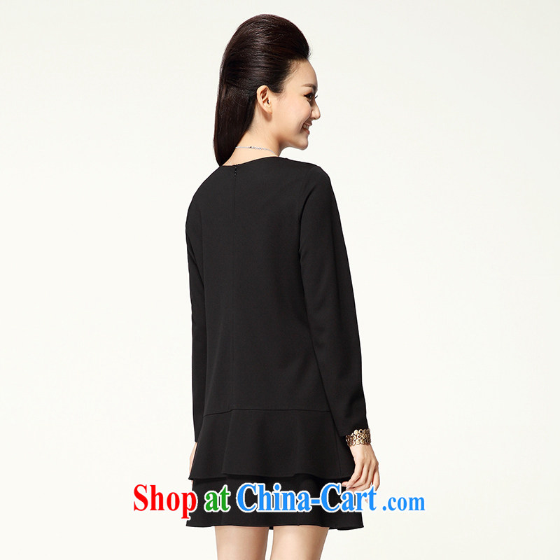 The Mak is the women fall 2014 with new thick mm stylish lady wood drill Hook Clip long-sleeved dresses 43,090 black 4 XL, former Yugoslavia, Mak, and shopping on the Internet