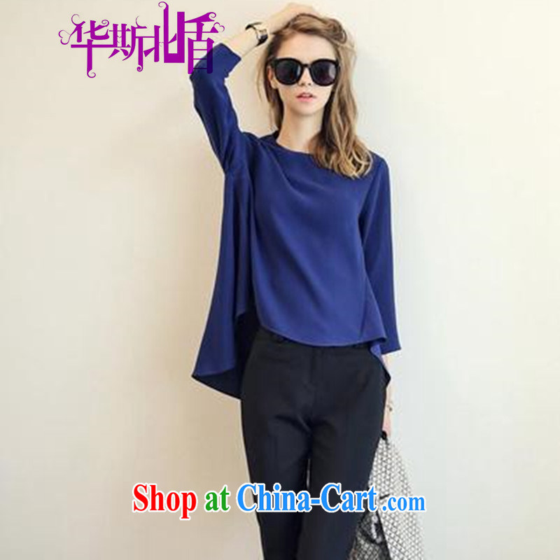 Early Autumn 2014 new big package girls stylish elegant romantic larger leisure long-sleeved T-shirt + beauty trousers two sets of picture color XL