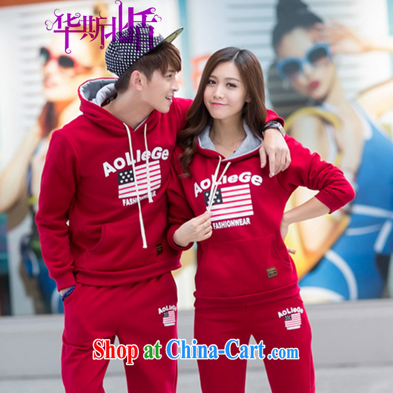 fall and winter Fashion Sweater couples Campaign Kit Letter-cap trend coat aura pants and two-piece maroon men XXL, China, North shields, and shopping on the Internet